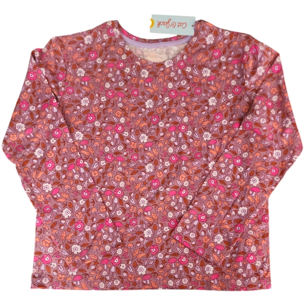 Cat & Jack Long Sleeve Top Floral T-Shirt NWT